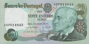 Portugal, 20 Escudo, P176b Sign.5