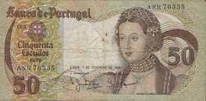 Portugal, 50 Escudo, P174b Sign.5