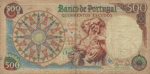 Portugal, 500 Escudo, P170a Sign.3