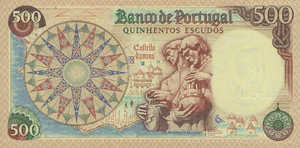 Portugal, 500 Escudo, P170b Sign.3