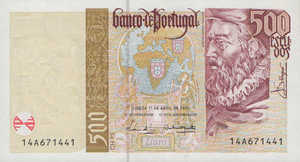 Portugal, 500 Escudo, P187a Sign.3