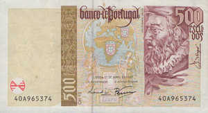 Portugal, 500 Escudo, P187a Sign.4