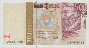 Portugal, 500 Escudo, P187b Sign.2