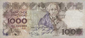 Portugal, 1,000 Escudo, P181a Sign.2