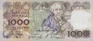 Portugal, 1,000 Escudo, P181b Sign.1