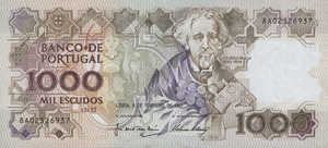 Portugal, 1,000 Escudo, P181i Sign.2