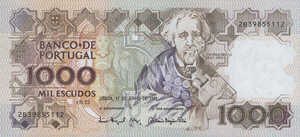 Portugal, 1,000 Escudo, P181j Sign.3