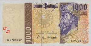 Portugal, 1,000 Escudo, P188a Sign.2