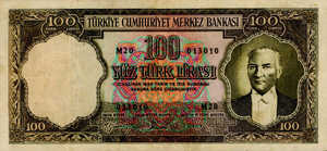 Turkey, 100 Lira, P169a