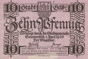 Germany, 10 Pfennig, S85.5