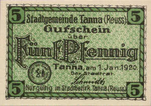 Germany, 5 Pfennig, T3.6a