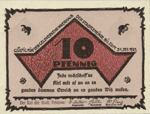 Germany, 10 Pfennig, 1316.1