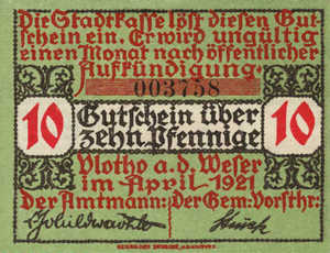 Germany, 10 Pfennig, 1366.1a