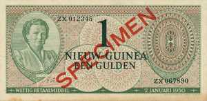 Netherlands New Guinea, 1 Gulden, P4s