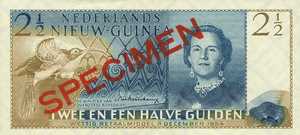 Netherlands New Guinea, 21/2 Gulden, P12s