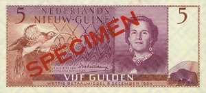 Netherlands New Guinea, 5 Gulden, P13s