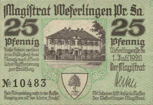 Germany, 25 Pfennig, W16.1c