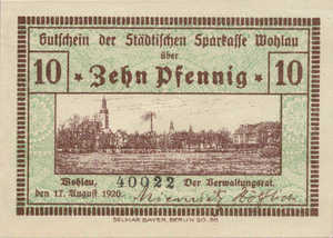 Germany, 10 Pfennig, W54.1a