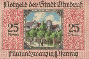 Germany, 25 Pfennig, O16.11e