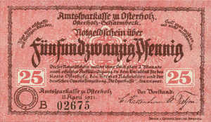 Germany, 25 Pfennig, O29.3a