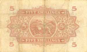East Africa, 5 Shilling, P28b v3, B217h
