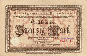 Germany, 20 Mark, 025.03a