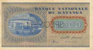 Katanga, 1,000 Franc, P10s