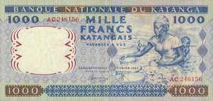 Katanga, 1,000 Franc, P14a