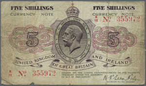 Great Britain, 5 Shilling, P355