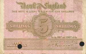 Great Britain, 5 Shilling, P365s2