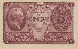 Italy, 5 Lira, P31a
