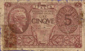 Italy, 5 Lira, P31a