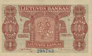 Lithuania, 1 Litas, P13a