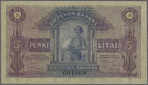 Lithuania, 5 Litas, P15a