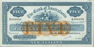 New Zealand, 5 Pound, S134s