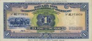 Southwest Africa, 1 Pound, P2d