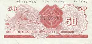 Rwanda - Burundi, 50 Franc, P4s2