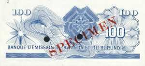 Rwanda - Burundi, 100 Franc, P5s1