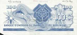 Rwanda - Burundi, 100 Franc, P5s2