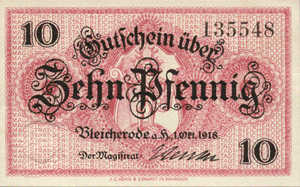 Germany, 10 Pfennig, B64.1a