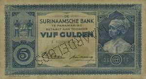 Suriname, 5 Gulden, P85s