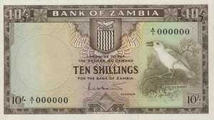 Zambia, 10 Shilling, P1s