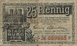 Germany, 25 Pfennig, B104.2a