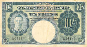 Jamaica, 10 Shilling, P38c