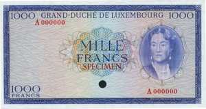 Luxembourg, 1,000 Franc, P52Bs
