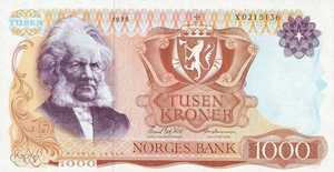 Norway, 1,000 Krone, P40a
