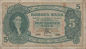 Norway, 5 Krone, P7a, 12A