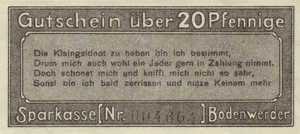 Germany, 20 Pfennig, B71.15