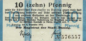 Danzig, 10 Pfennig, P5, D3.1a, B105a
