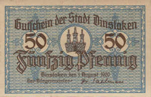 Germany, 50 Pfennig, D19.1c